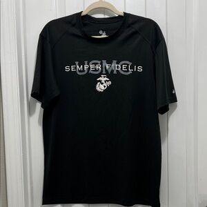 USMC Semper Fidelis Black Men's Tee